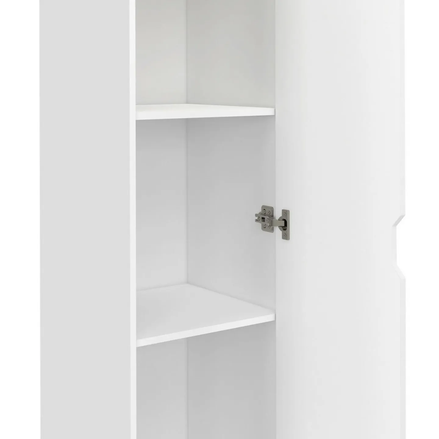 Armoire de rangement 1 porte avec étagères blanc et bois*IDMarket Hot