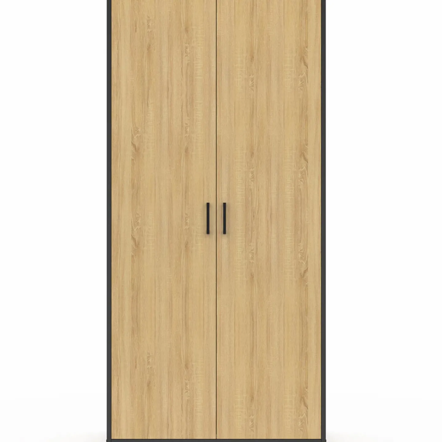 Armoire grande capacité avec penderie et étagères*IDMarket Discount