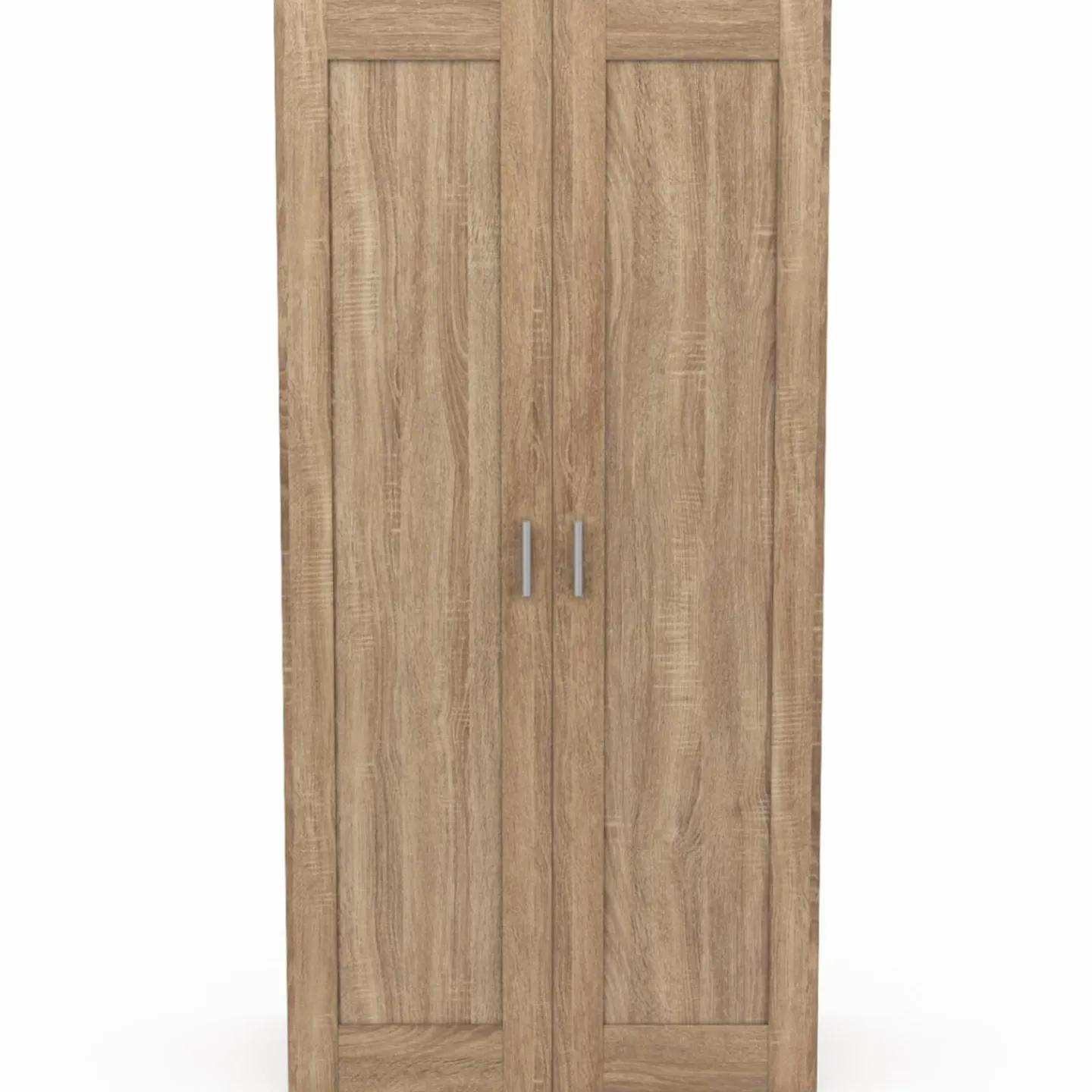Armoire penderie en hêtre avec 2 portes et étagères*IDMarket Clearance