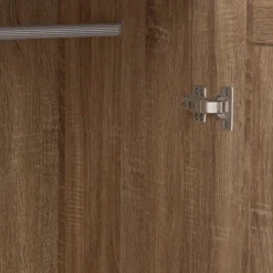 Armoire penderie en hêtre avec 2 portes et étagères*IDMarket Clearance