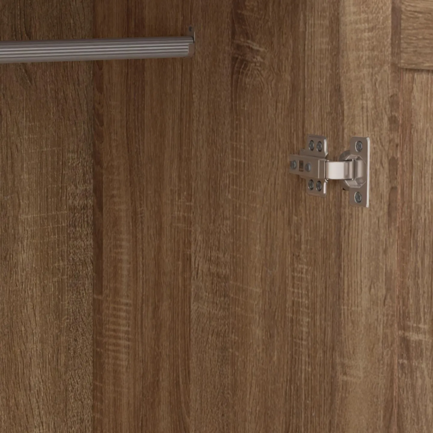 Armoire penderie en hêtre avec 2 portes et étagères*IDMarket Clearance