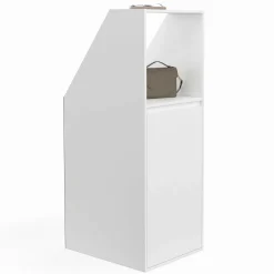 Armoire sous pente blanche 1 porte 1 niche*IDMarket Discount
