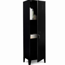 Armoire vestiaire métallique noire*IDMarket Online