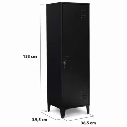 Armoire vestiaire métallique noire*IDMarket Online