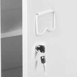 Armoire vestiaire porte métal blanche industrielle*IDMarket Hot