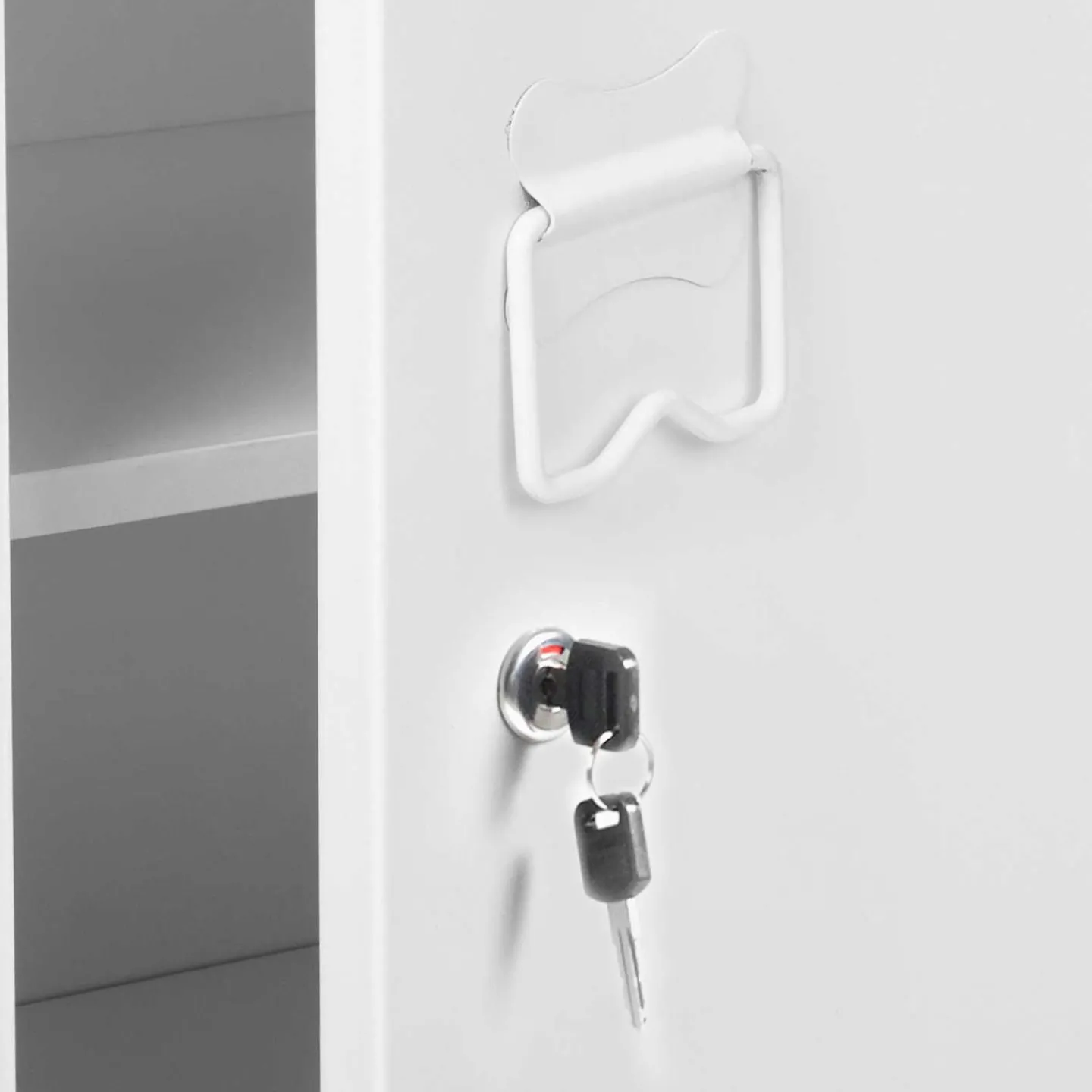 Armoire vestiaire porte métal blanche industrielle*IDMarket Hot