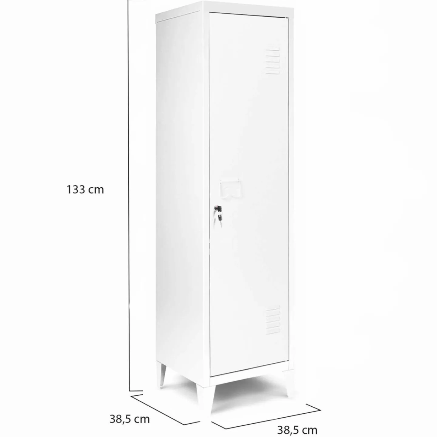 Armoire vestiaire porte métal blanche industrielle*IDMarket Hot