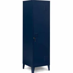 Armoire vestiaire porte métallique bleue industrielle*IDMarket Sale
