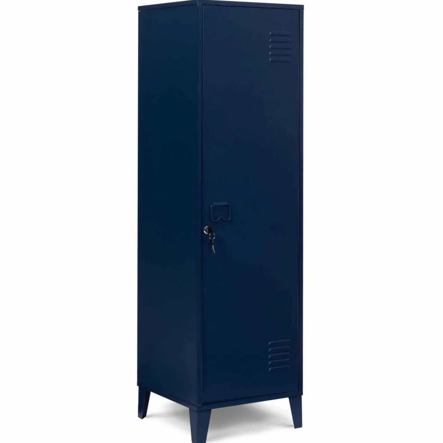 Armoire vestiaire porte métallique bleue industrielle*IDMarket Sale