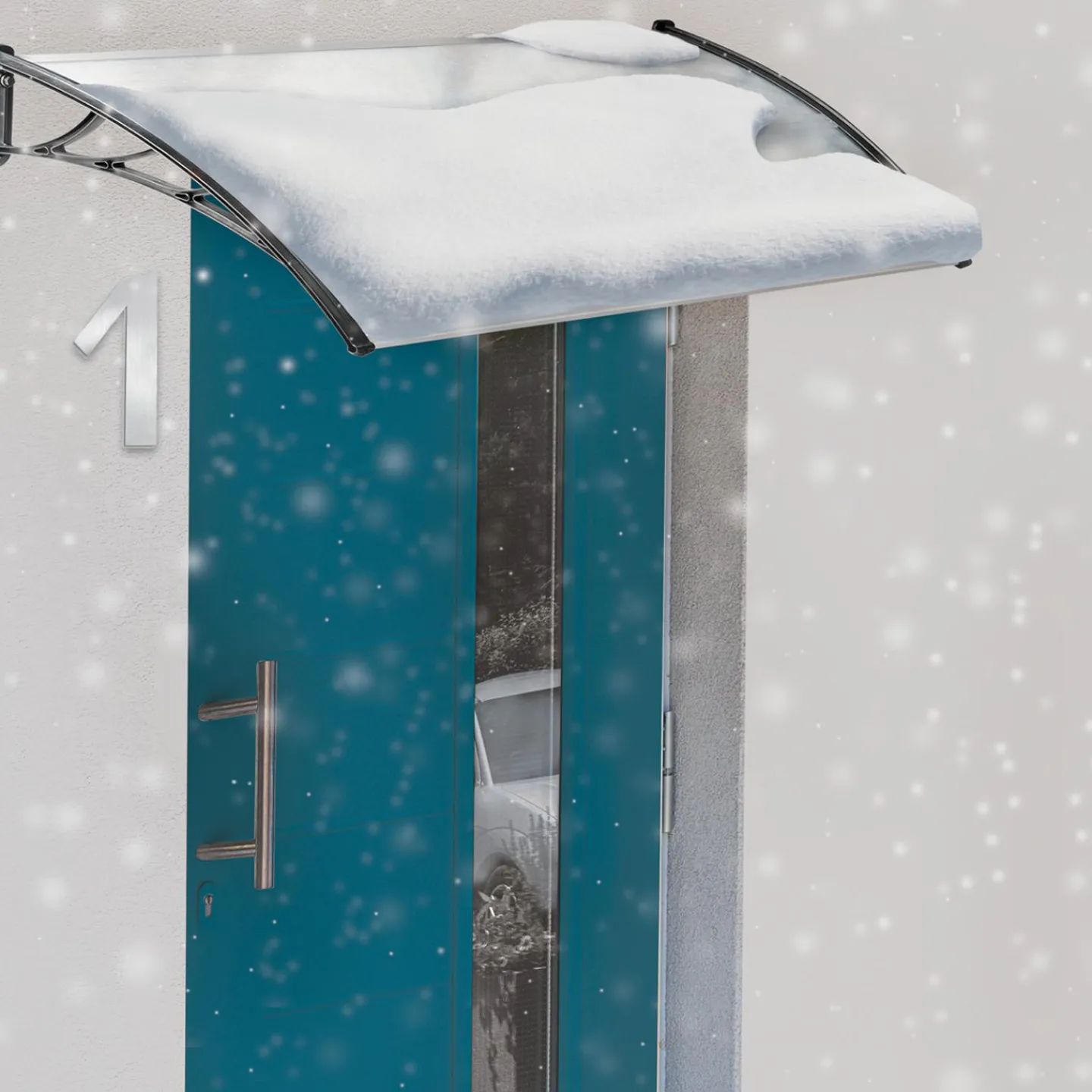 Auvent de porte marquise polycarbonate 80x120 cm*IDMarket New