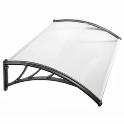 Auvent de porte marquise polycarbonate 80x120 cm*IDMarket New