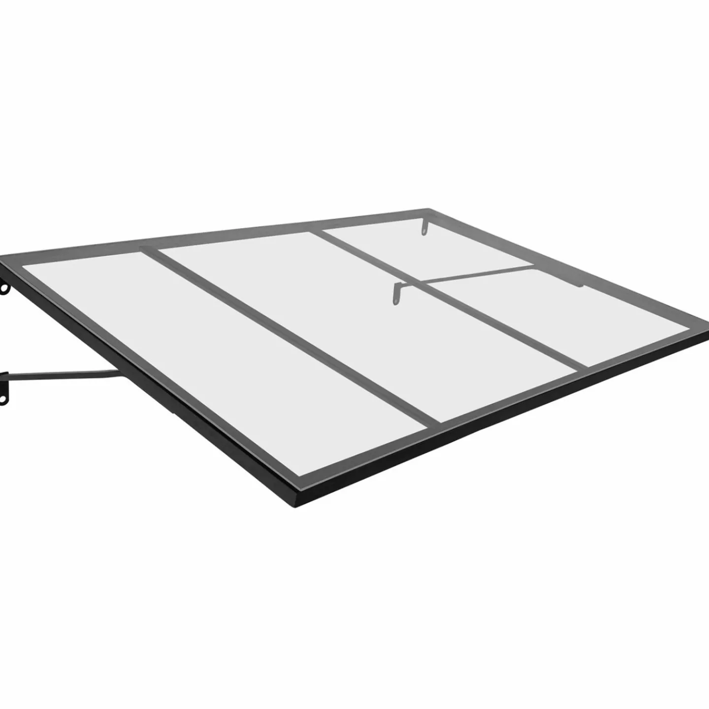 Auvent de porte moderne verrière noire 90 x 140 cm*IDMarket Clearance