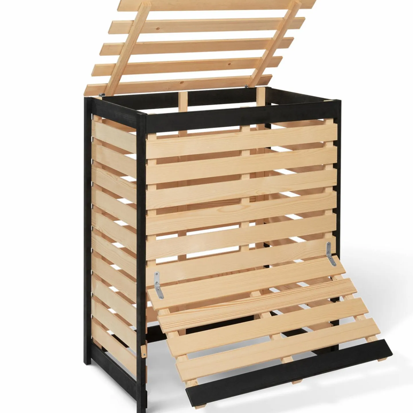 Bac à compost en bois 360 litres*IDMarket Clearance