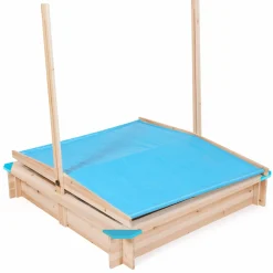 Bac à sable en bois avec toit refermable*IDMarket Outlet