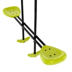 Balançoire 3 agrès portique avec 2 balançoires, 1 face à face et toboggan*IDMarket Discount