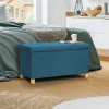 Banc coffre bleu canard 76 cm*IDMarket Outlet