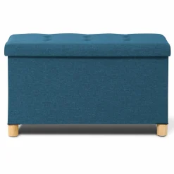 Banc coffre bleu canard 76 cm*IDMarket Outlet