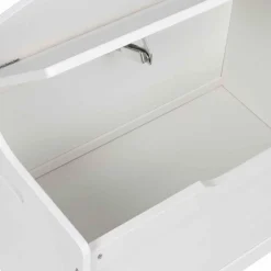 Banc coffre de rangement enfant en bois blanc*IDMarket Online