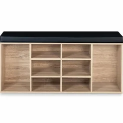 Banc d’entrée range chaussures bois imitation hêtre*IDMarket Outlet