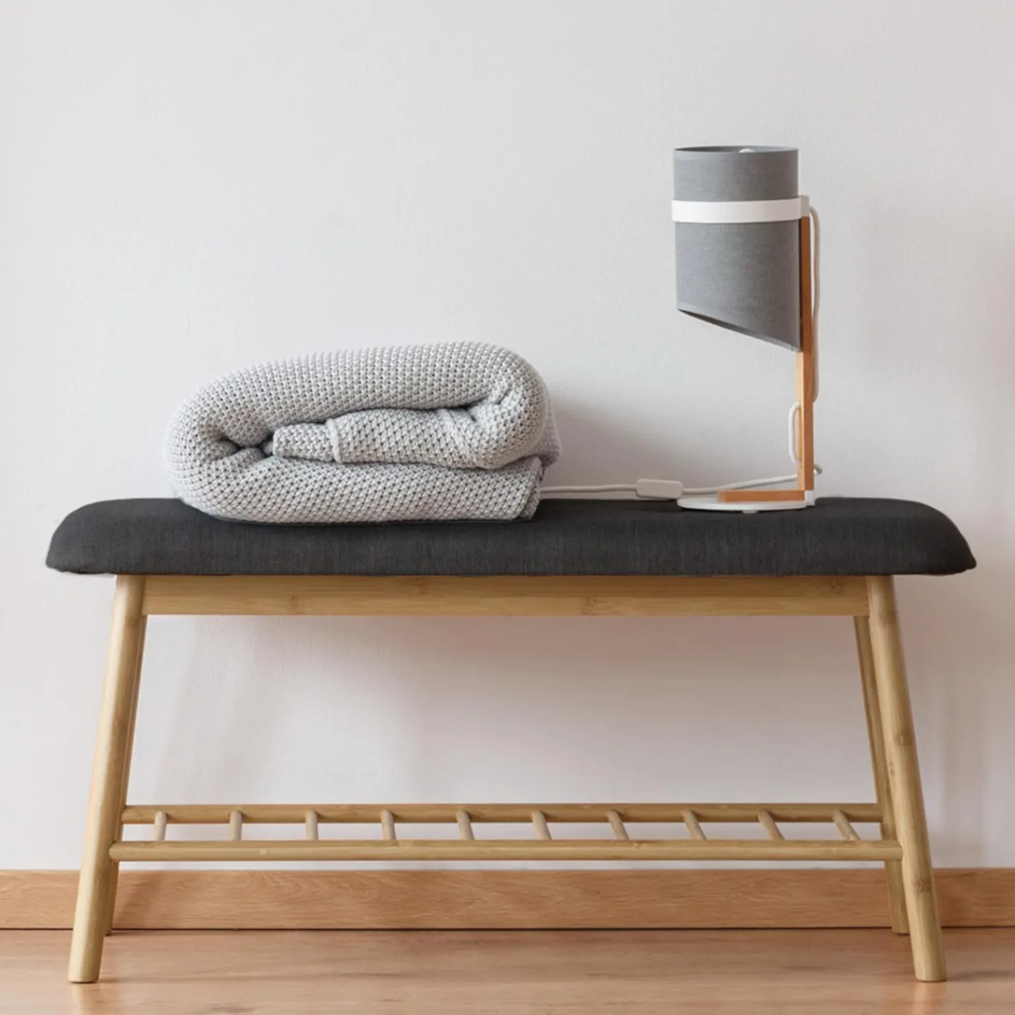 Banquette d'entrée style scandinave gris anthracite*IDMarket Sale