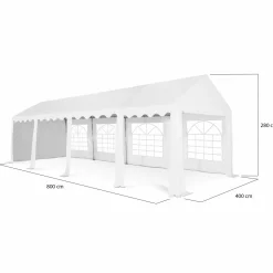 Barnum 4x8 m blanc pour réceptions*IDMarket Outlet
