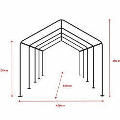 Barnum 4x8 m blanc pour réceptions*IDMarket Outlet