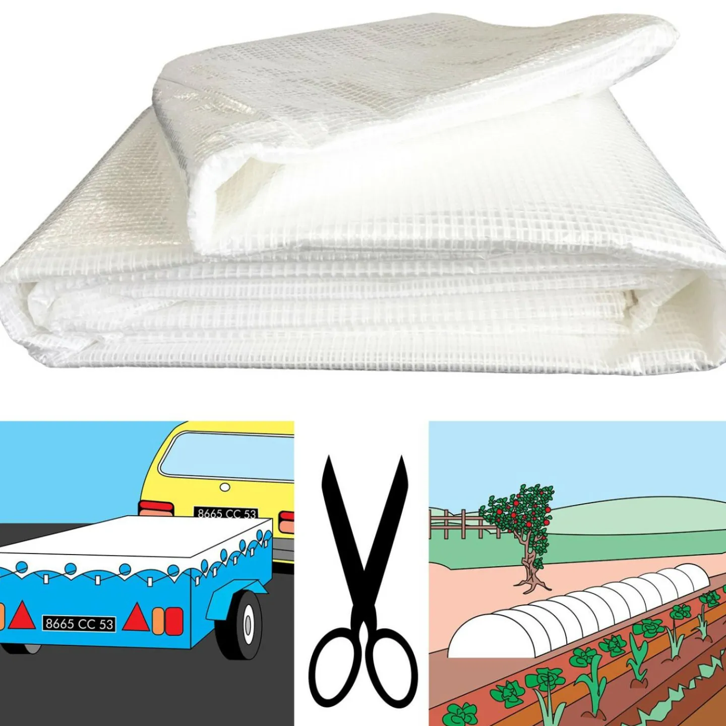 Bâche armée transparente 4x6 m renforcée*IDMarket Sale