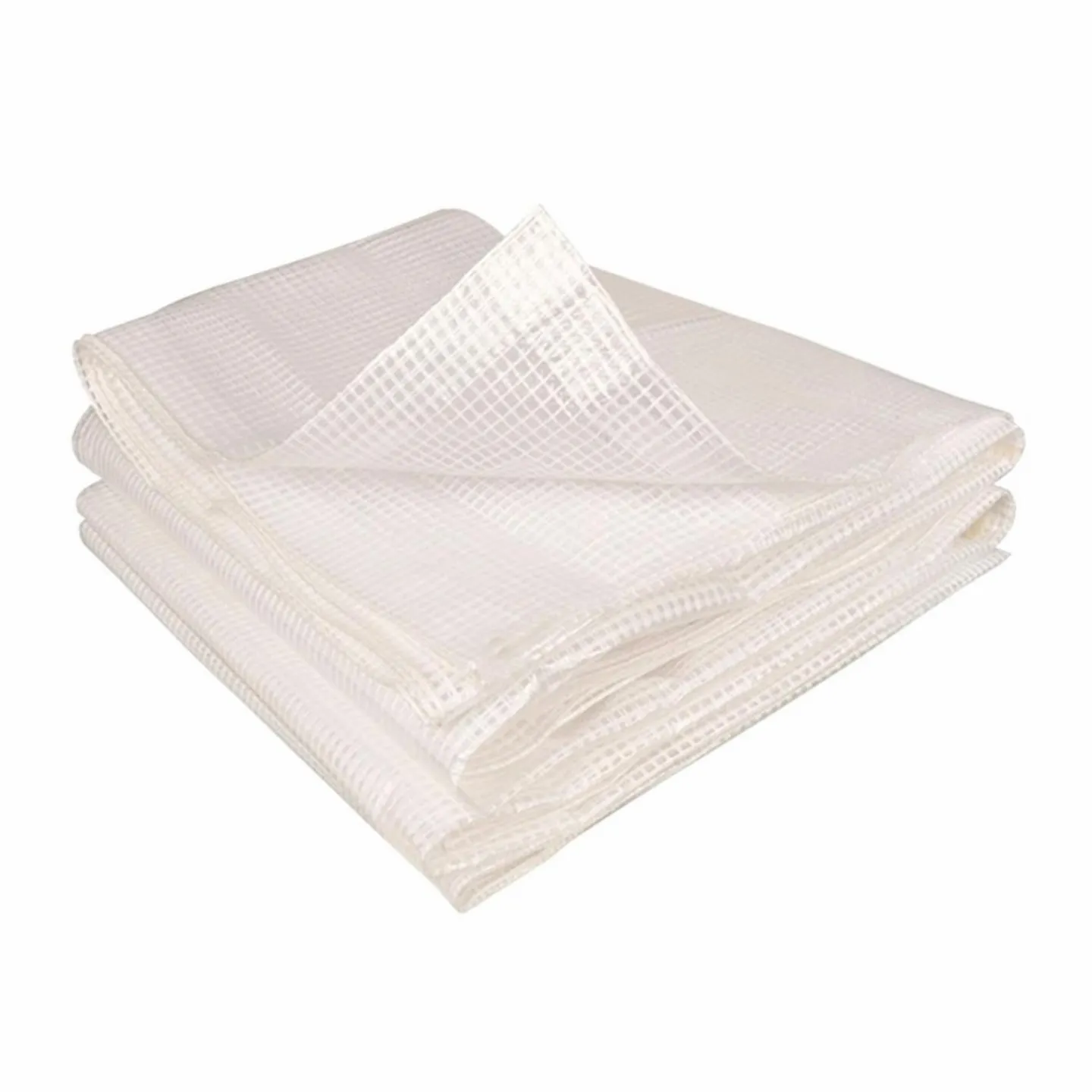 Bâche de rechange 130gr/m² pour serre à tomates 3m² blanche relevable*IDMarket