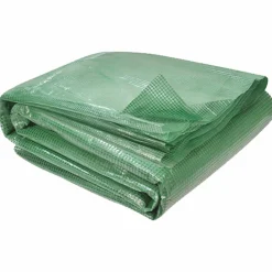 Bâche de rechange pour serre tunnel 6 m² verte ROMA*IDMarket New