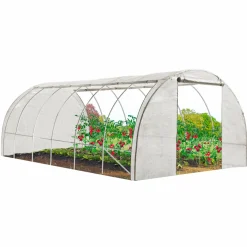 Bâche serre tunnel relevable blanche 3x6m*IDMarket Sale