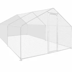 Bâches waterproof pour enclos poulaillers blanches 150 gr 1 arrière + 2 côtés*IDMarket Hot