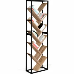 Bibliothèque arbre style industriel bois et métal 10 niveaux*IDMarket Discount