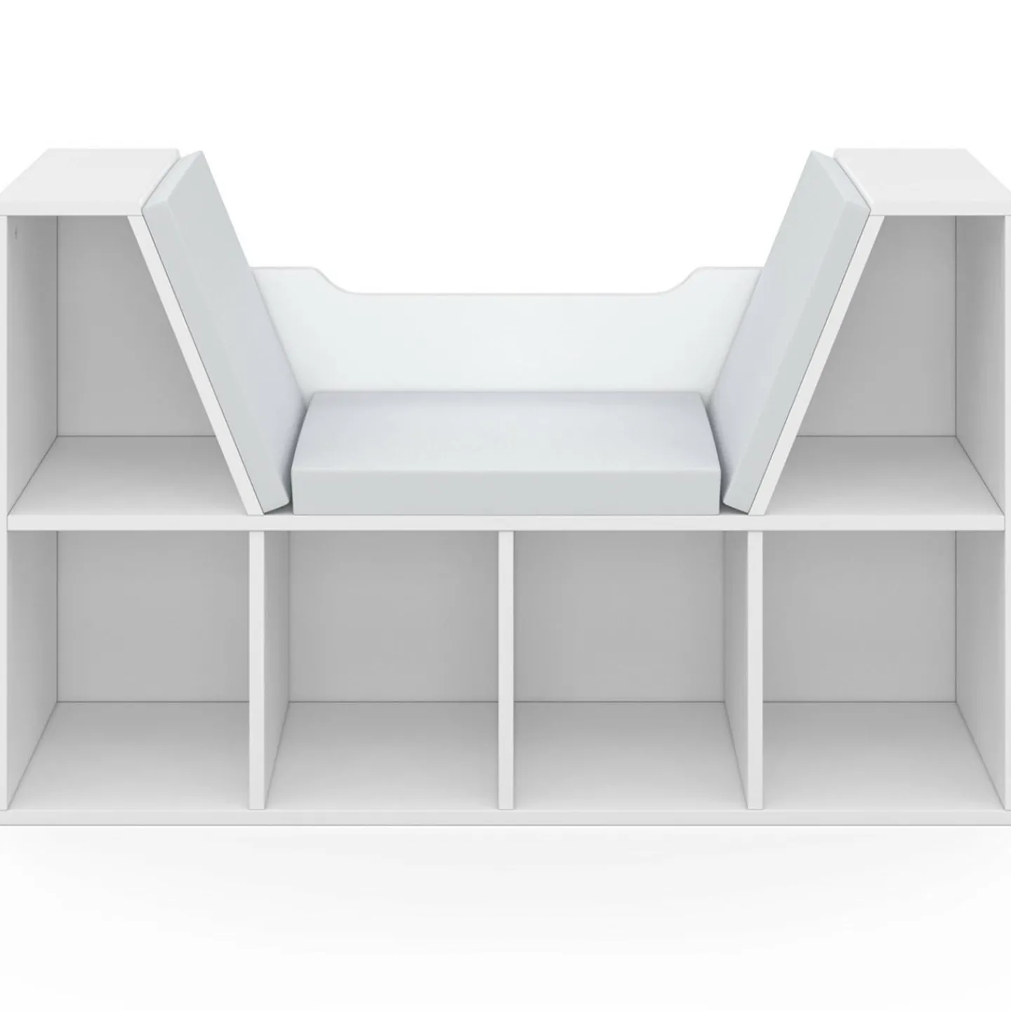 Bibliothèque banc blanche 6 cases*IDMarket Discount
