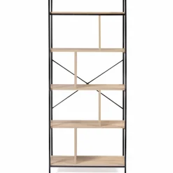 Bibliothèque style industriel bois et métal 5 niveaux*IDMarket New