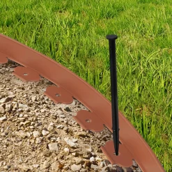 Bordure de jardin flexible marron terracotta à planter*IDMarket Clearance