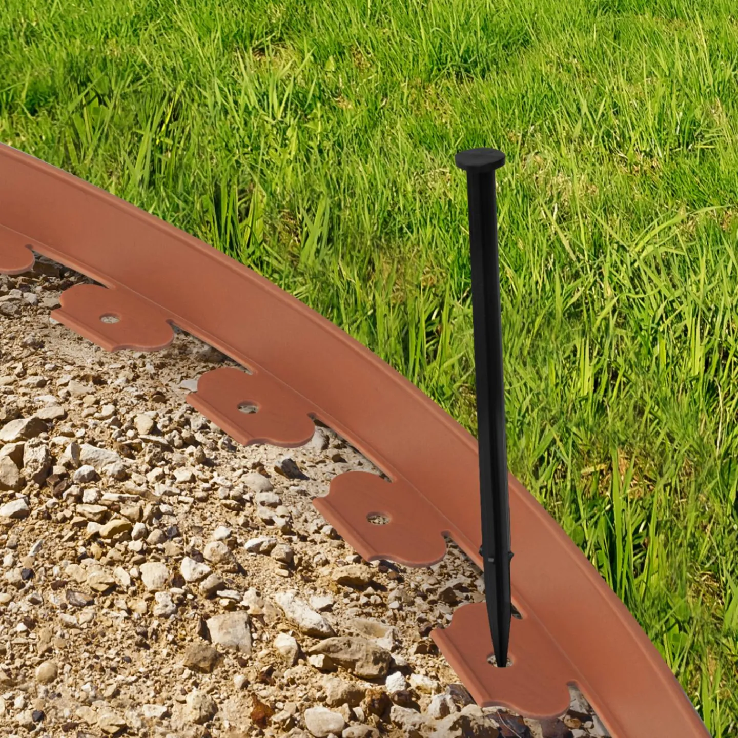 Bordure de jardin flexible marron terracotta à planter*IDMarket Clearance