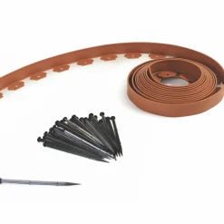 Bordure de jardin flexible marron terracotta à planter*IDMarket Clearance