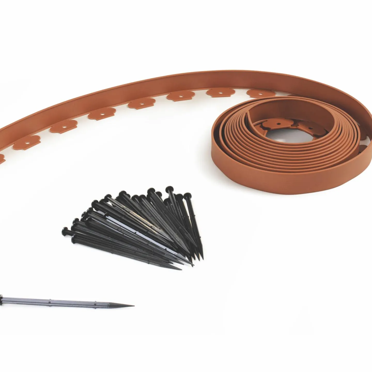 Bordure de jardin flexible marron terracotta à planter*IDMarket Clearance