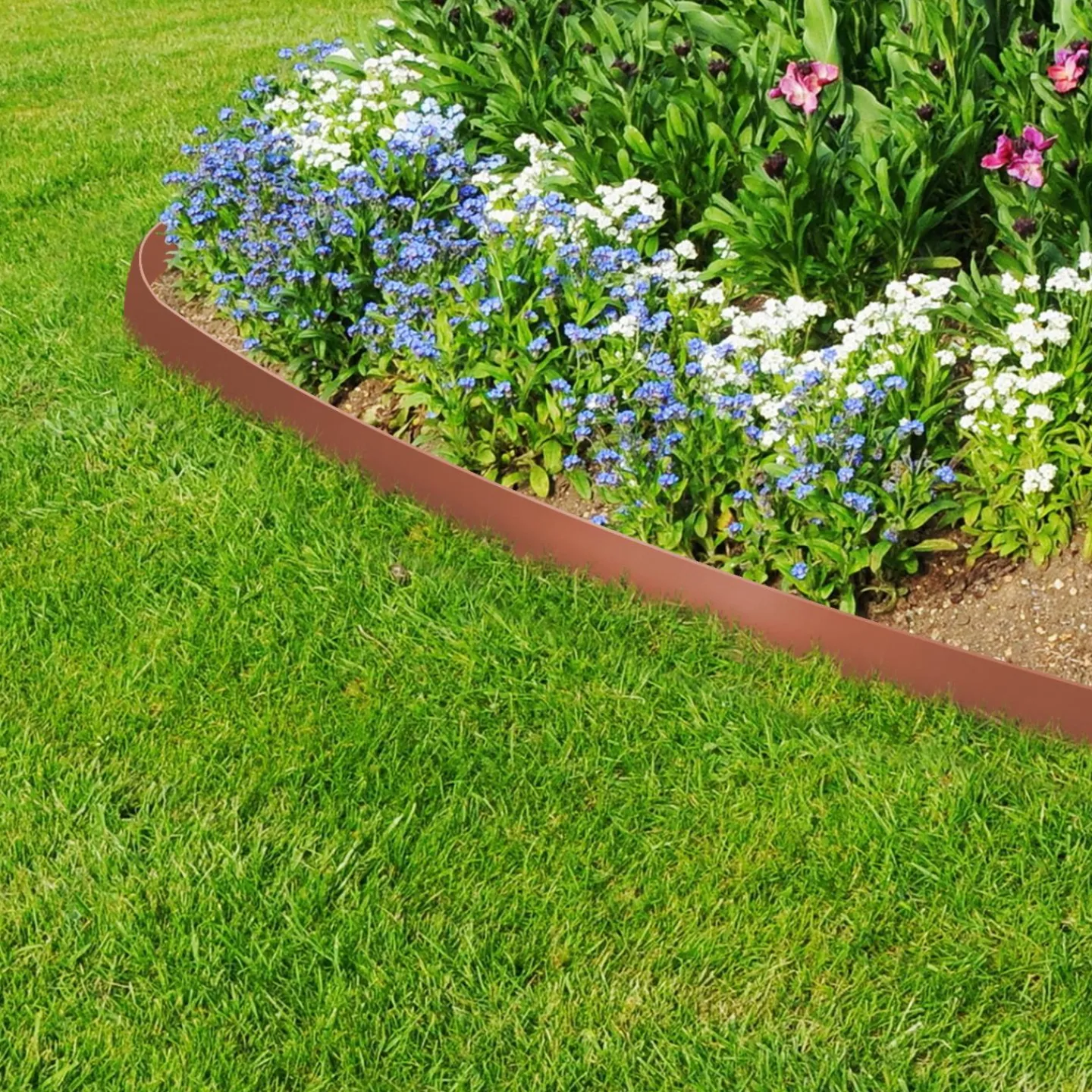 Bordure de jardin flexible marron terracotta à planter*IDMarket Clearance