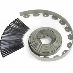 Bordure de jardin flexible grise*IDMarket New