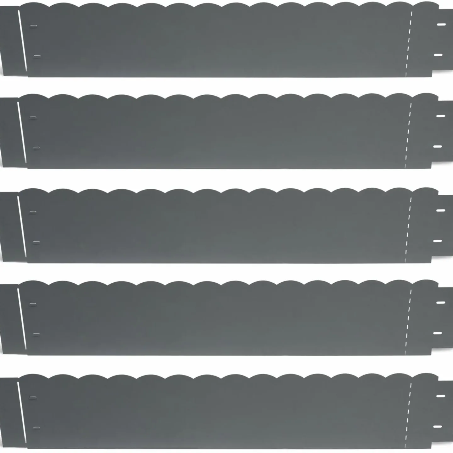 Bordures de jardin en acier gris anthracite*IDMarket Outlet