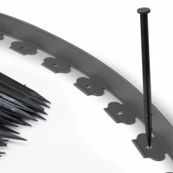 Bordures de jardin flexibles gris anthracite 8mx12cm*IDMarket New