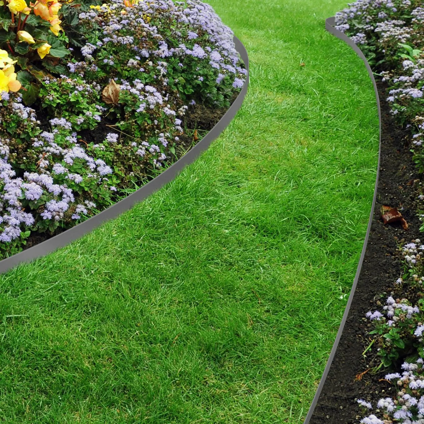 Bordures de jardin flexibles gris anthracite*IDMarket Discount