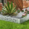 Bordurette de jardin grise flexible en acier*IDMarket Hot