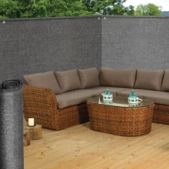 Brise vue 1,80 m x 10 m gris occultant 90 g m²*IDMarket Sale