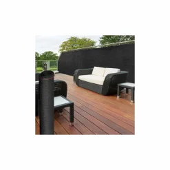 Brise vue 1,8 m x 10 m noir occultant 220 gr/m²*IDMarket Online