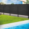 Brise vue 1 m x 10 m noir occultant 220 gr/m²*IDMarket Clearance