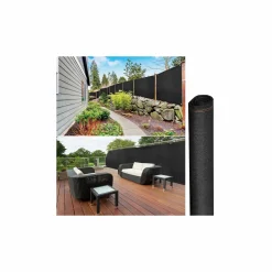 Brise vue 1 m x 10 m noir occultant 220 gr/m²*IDMarket Clearance