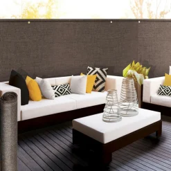 Brise vue 1,8 m x 10 m taupe occultant 220 g m²*IDMarket Discount