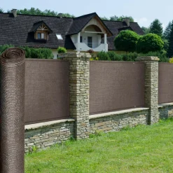 Brise vue 1,8 m x 10 m taupe occultant 220 g m²*IDMarket Discount